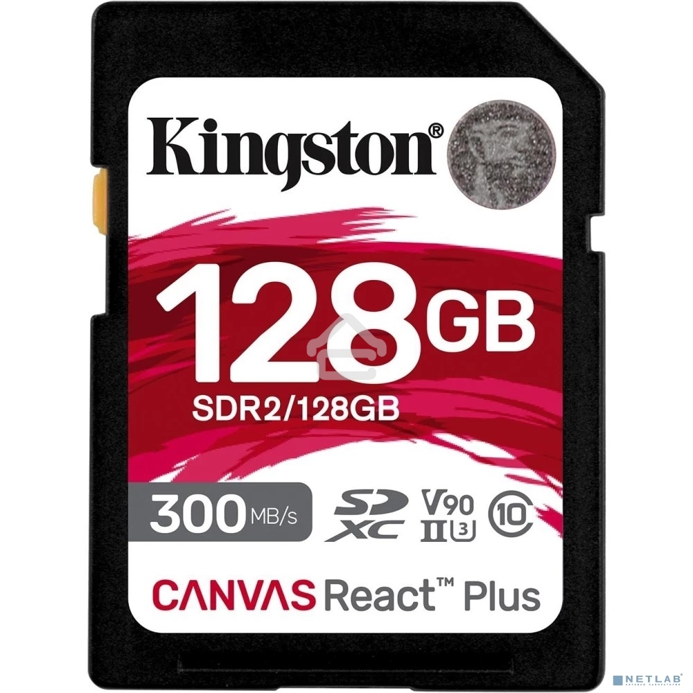 Флеш карта Kingston 128Gb Canvas React Plus SDXC UHS-II 300R/260W U3 V90