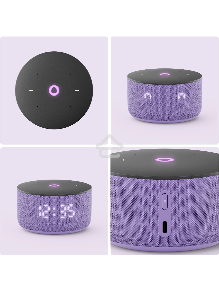 Умная колонка Yandex Станция Мини 3 Алиса лиловый 12W 1.0 BT/Wi-Fi (YNDX-00027LIL)