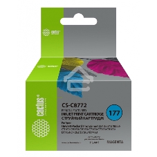 Картридж струйный Cactus CS-C8772 №177 пурпурный (11,4 мл) для HP PS 3213/3313/8253/C5183/C6183/C6283/C7183/C7283/C8183/D7163/D7263/D7363/D7463