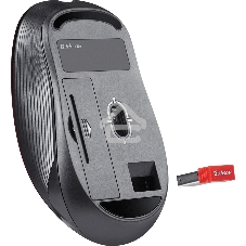 Мышь беспроводная Defender Gassa MM-105 черный, 1600 dpi, радиоканал, USB, кнопки - 6