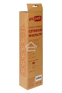 Сетевой фильтр PC Pet AP01006-1.8-GR 1.8м (5 розеток) серый