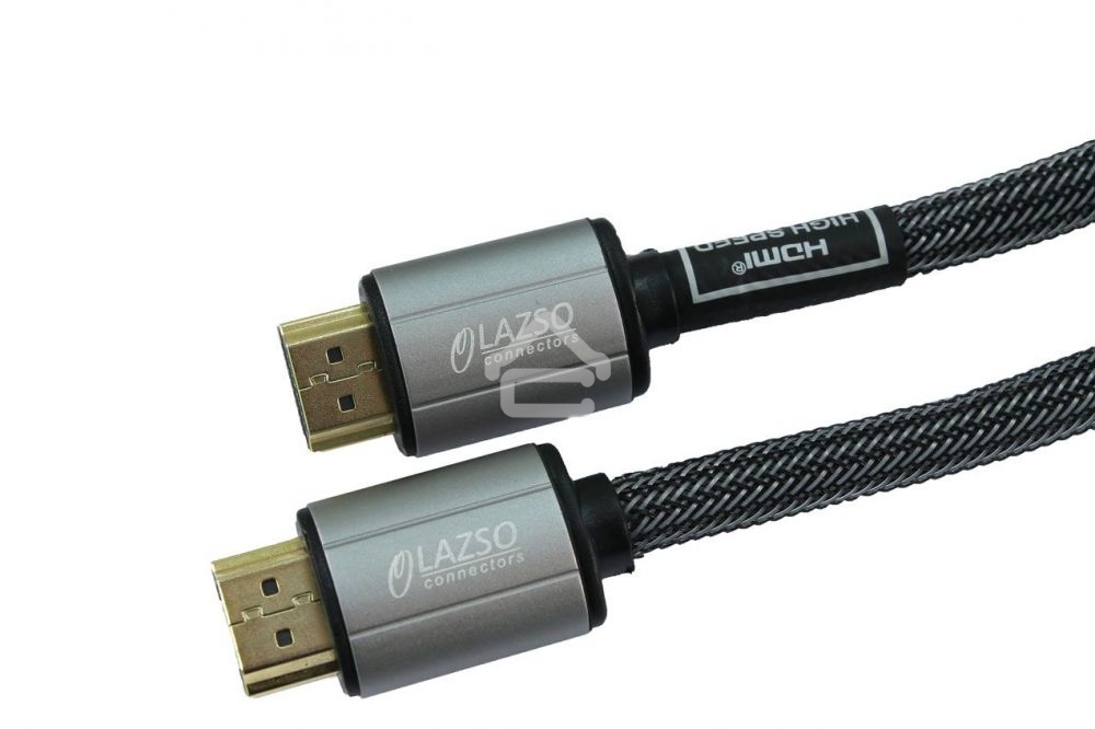 Кабель видео LAZSO WH-111-B HDMI (m)/HDMI (m) 1м. позолоченные контакты черный