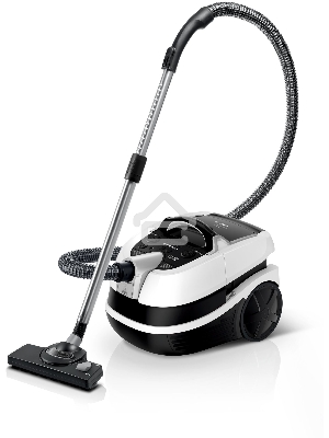 Пылесос Bosch BWD421PRO белый/черный, 230/2100 Вт, уборка влажная/сухая, пылесборник мешок/контейнер 5 л