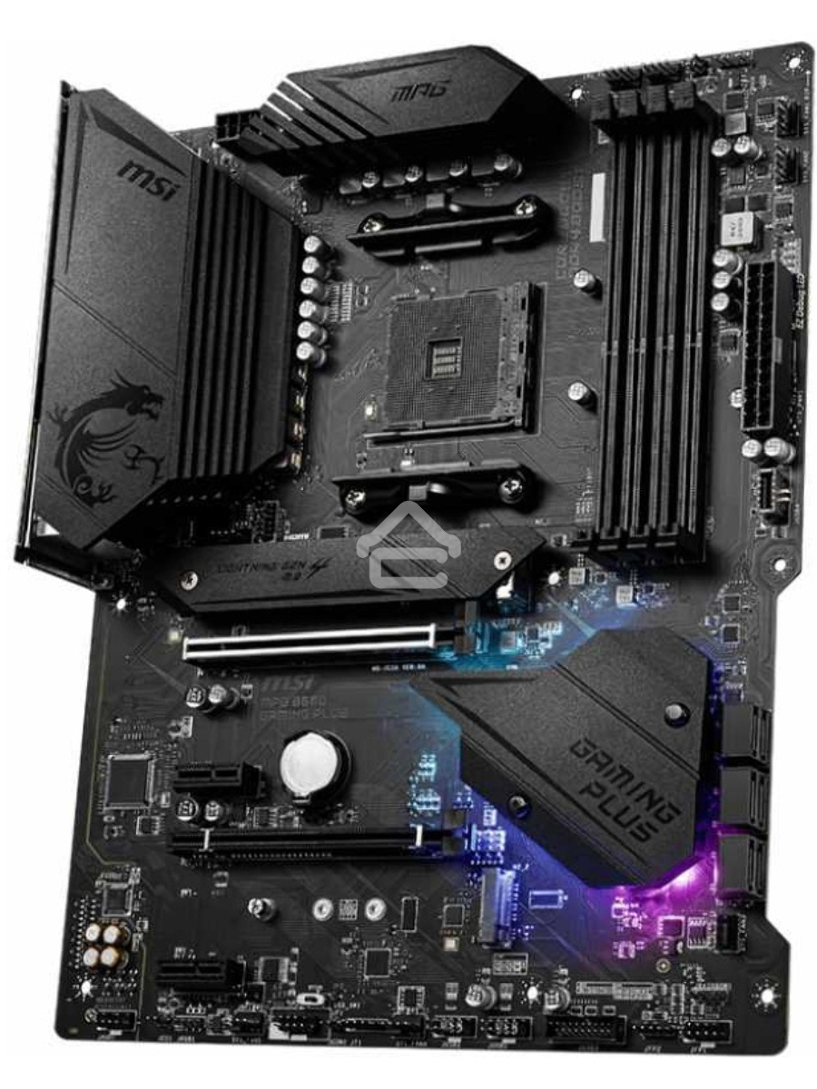 Материнская плата MSI MPG B550 GAMING PLUS, AM4, AMD B550, 4xDDR4, 6xSATA, 2xM.2, 1xPCI-E 4.0 x16, 1xPCI-E 3.0 x4, 2xPCI-E x1, 1xHDMI, 1xDP, 1x 1Gb LAN, 4xUSB-A 2.0, 2xUSB-A 3.2 Gen 1, 1xUSB-A 3.2 Gen 2, 1xUSB-C 3.2 Gen 2, 5x3.5 мм, 7.1, ATX