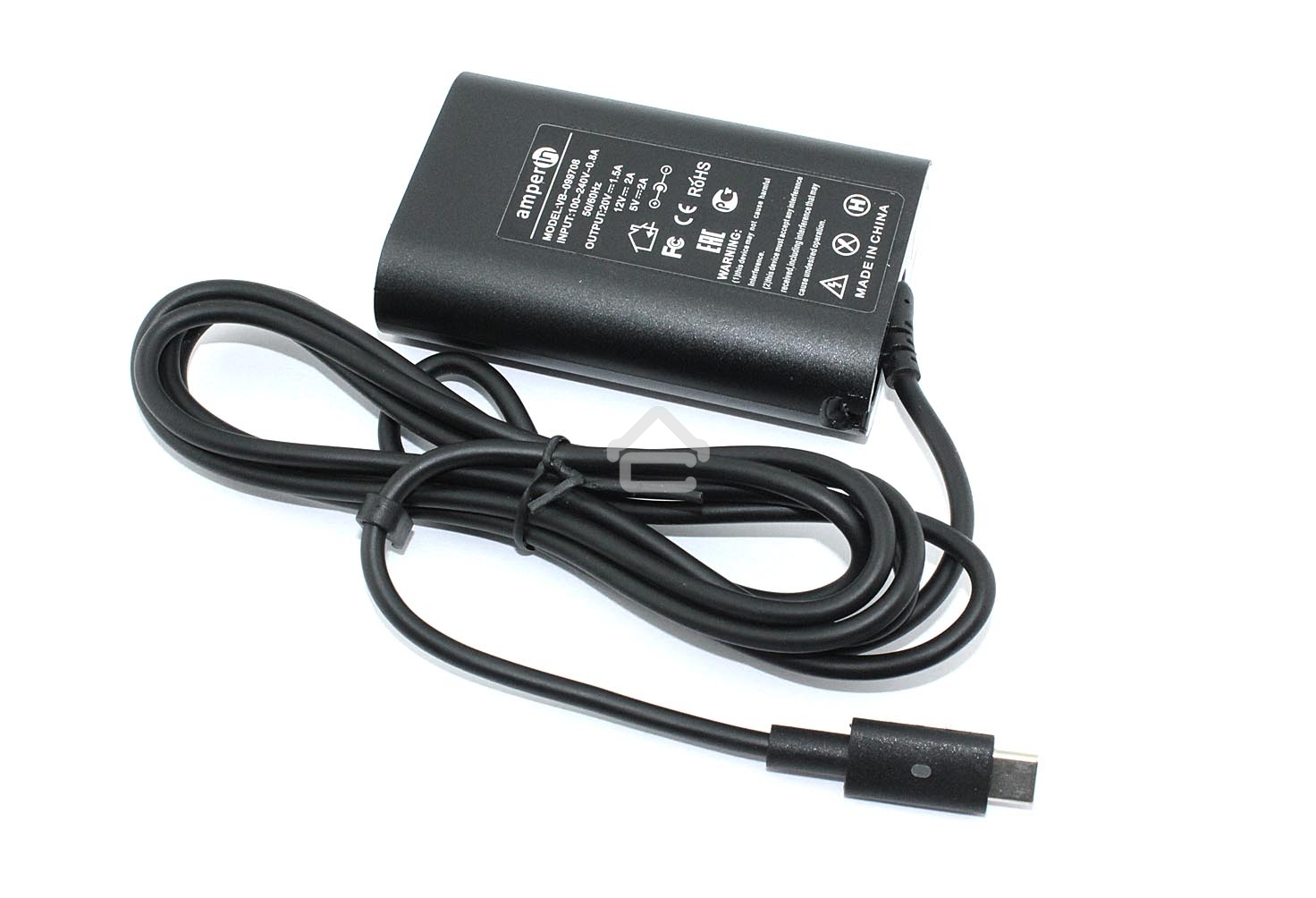 Блок питания (сетевой адаптер) Amperin 5V 3A - 20V 1,5A 30W Type-C, тонкий корпус