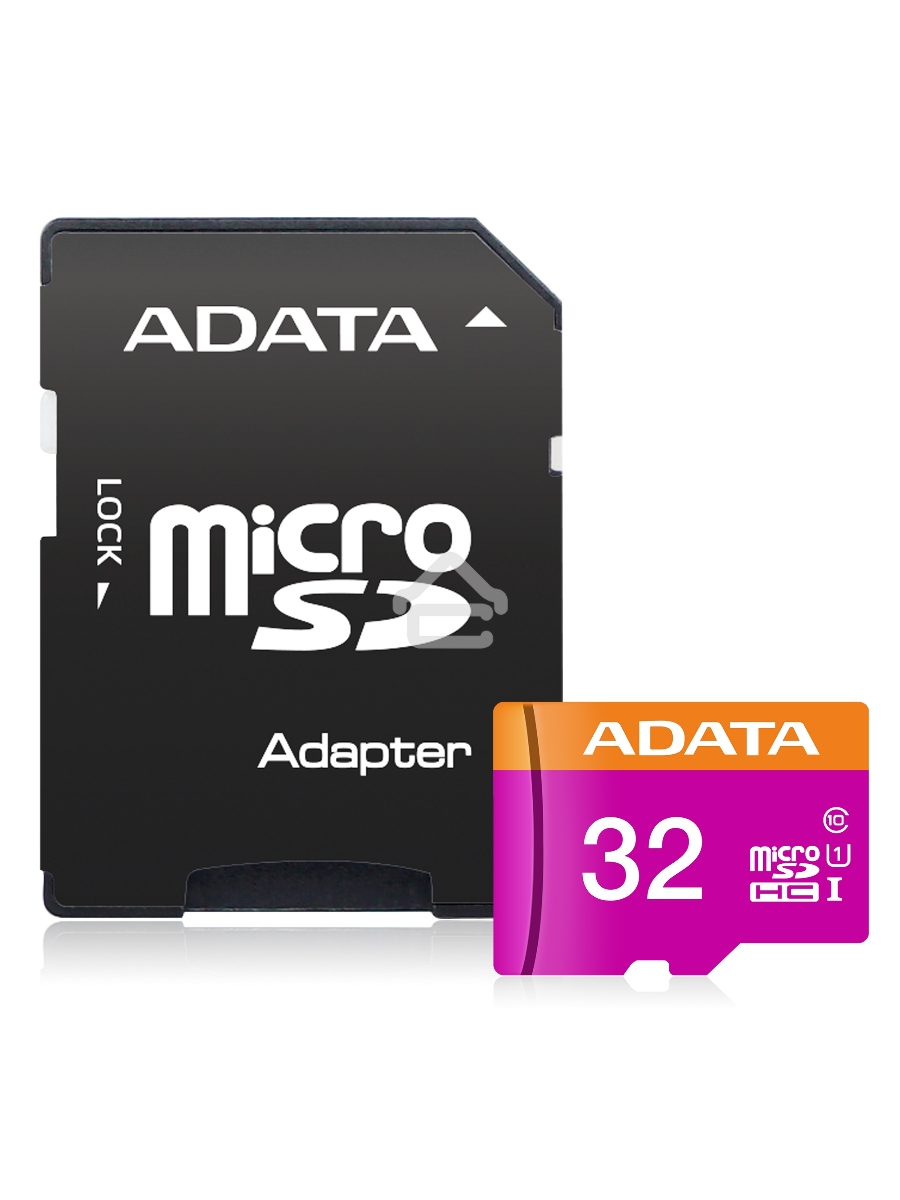Флеш карта microSDHC 32GB ADATAUHS-1 CL10 (AUSDH32GUICL10-RA1) + SD adaptor