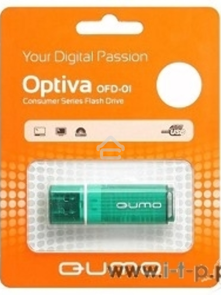 Флеш диск USB 2.0 QUMO 16GB Optiva 01 Green QM16GUD-OP1-green
