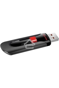 Флеш диск Sandisk 64Gb Cruzer Glide SDCZ60-064G-B35 USB2.0 черный/красный
