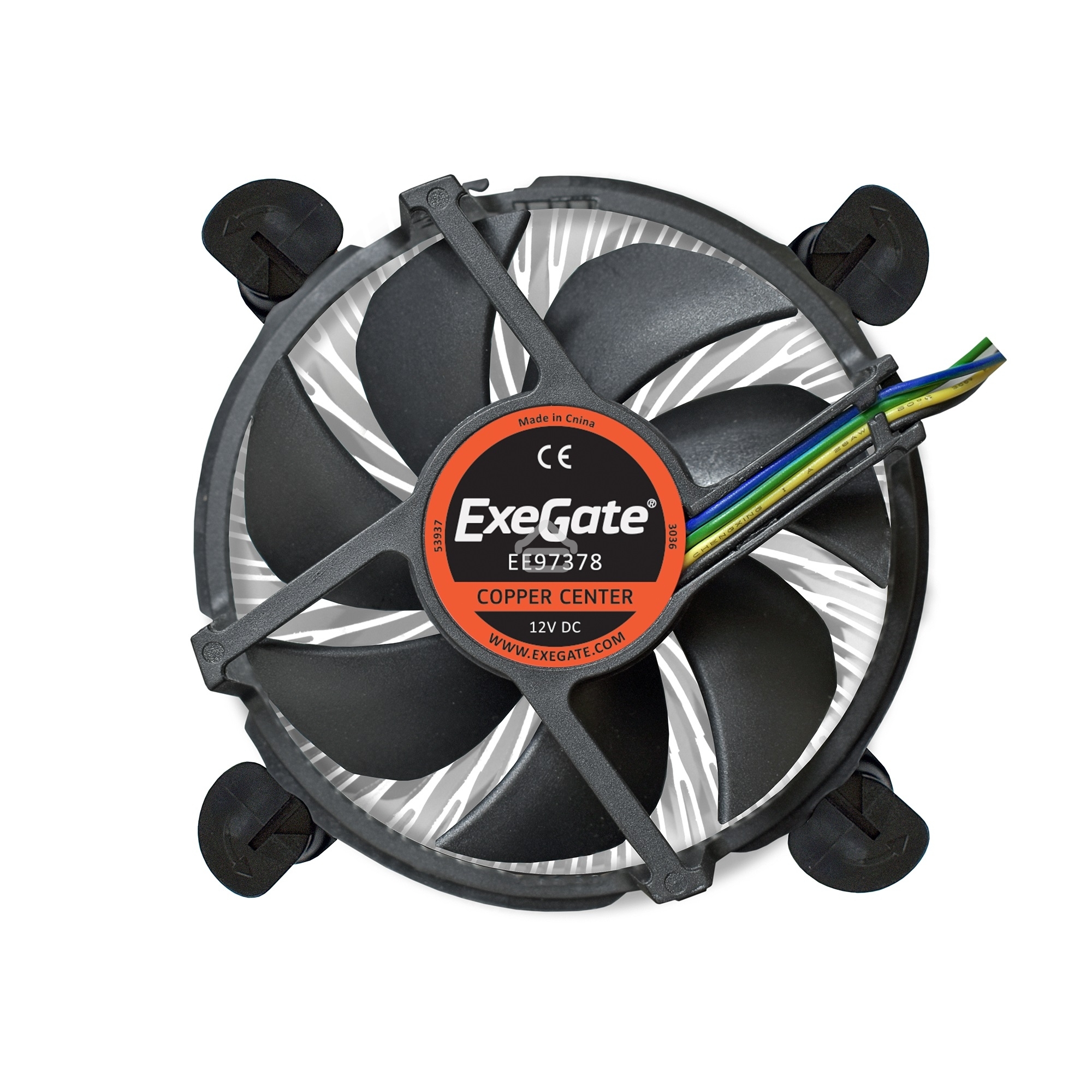Кулер для процессора ExeGate EЕ97378 черный, 92 мм, алюминий/медь, 2400 об/мин, 23 дБ, 4 pin, 95 Вт, 60 мм