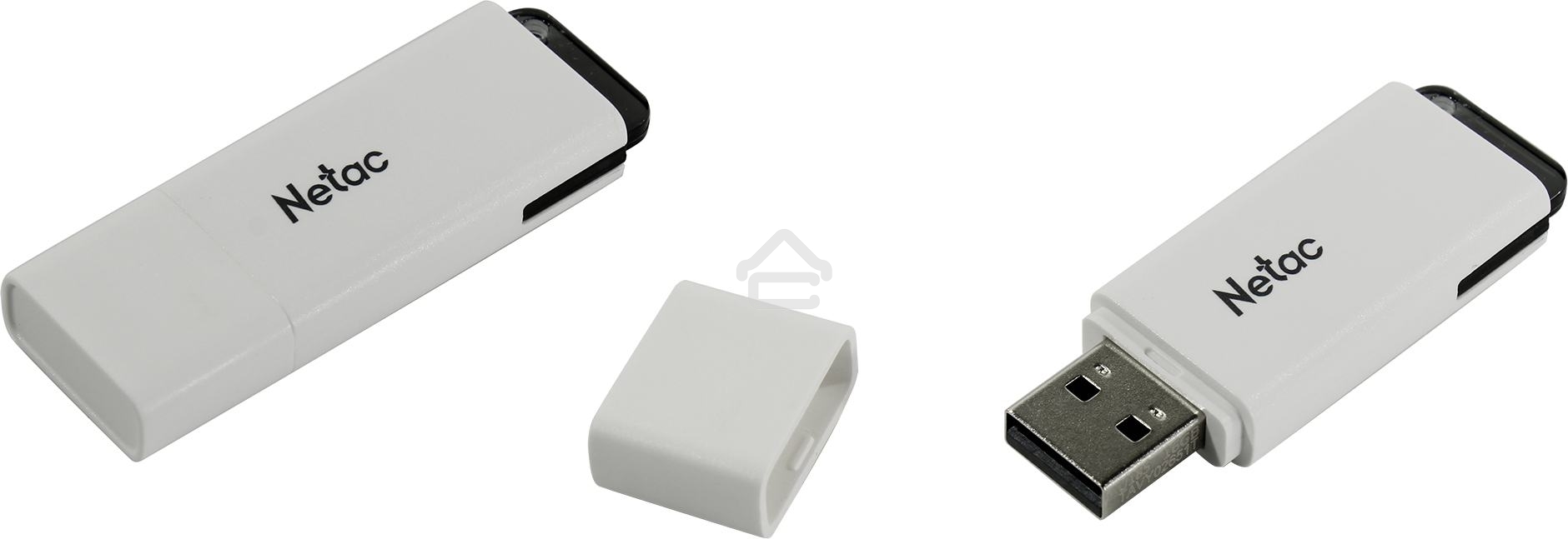 Флешка USB R/W R/W Netac U185 256Gb <NT03U185N-256G-30WH>, USB3.0, с колпачком, пластиковая белая