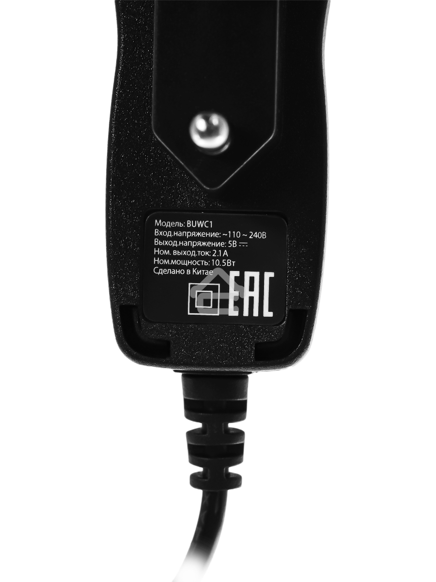 Сетевое зарядное устройство Buro BUWC1 2A кабель USB Type C черный