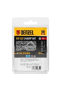 Набор бит PH1х50, сталь S2, круглый профиль, 10 шт. Denzel