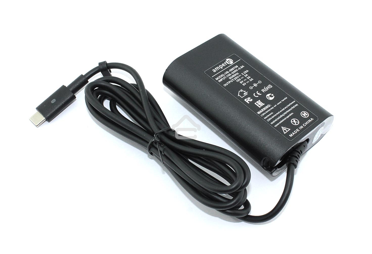 Блок питания (сетевой адаптер) Amperin 5V 3A - 20V 2.25A 45W Type-C, тонкий корпус