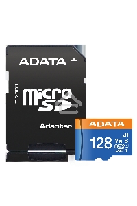 Флеш карта Micro SecureDigital 128Gb ADATA AUSDX128GUICL10A1-RA1 {MicroSDXC Class 10 UHS-I, SD adapter}