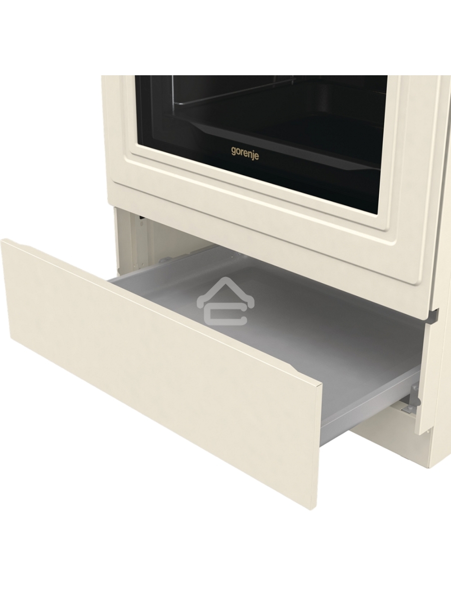 Плита комбинированная Gorenje GKS6C71CLI бежевый, конфорок 4 газовых, духовка 71 л, 60 см x 85 см x 60 см
