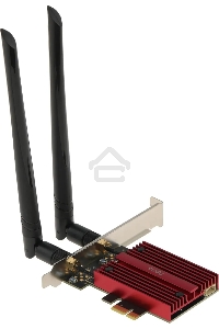 Сетевой адаптер Wi-Fi + Bluetooth Cudy WE3000S АХ5400 PCI Express (ант.внеш.съем) 2ант.