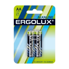 Элемент питания алкалиновый Ergolux LR6 BL-2 LR6 BL-2 1.5В Alkaline (блист.2шт)