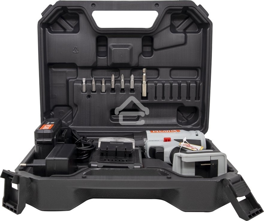 Дрель-шуруповерт аккумуляторная Ресанта ДА-20-2ЛК-Б 75/14/10, Аккумуляторная, 20В, 2 АКБ, Кейс