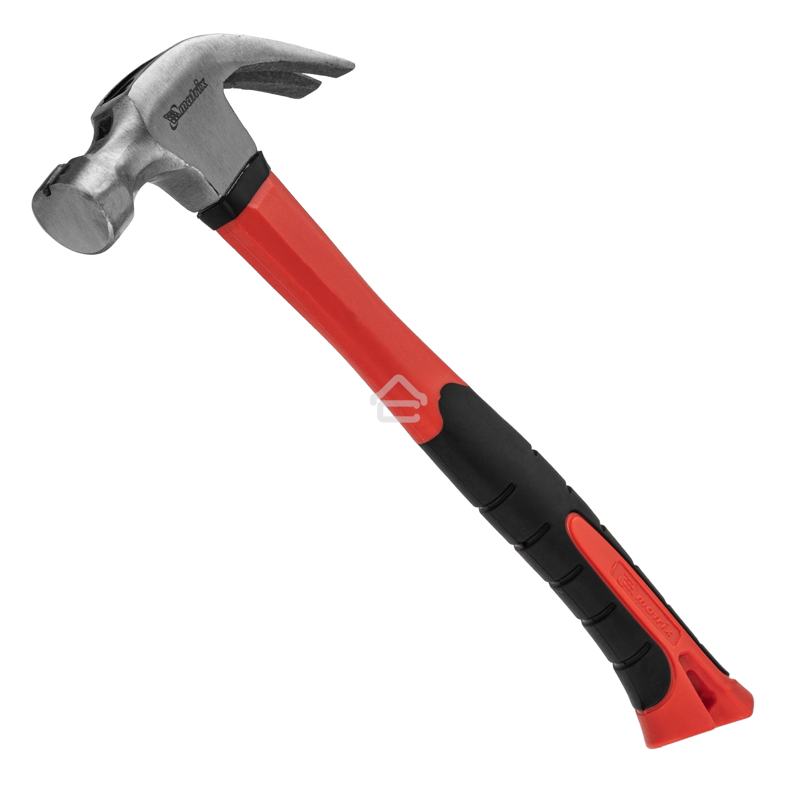 Молоток-гвоздодер Matrix ''optimal'' 450 г, боек c магнитом, фибергласовая обрезиненная рукоятка