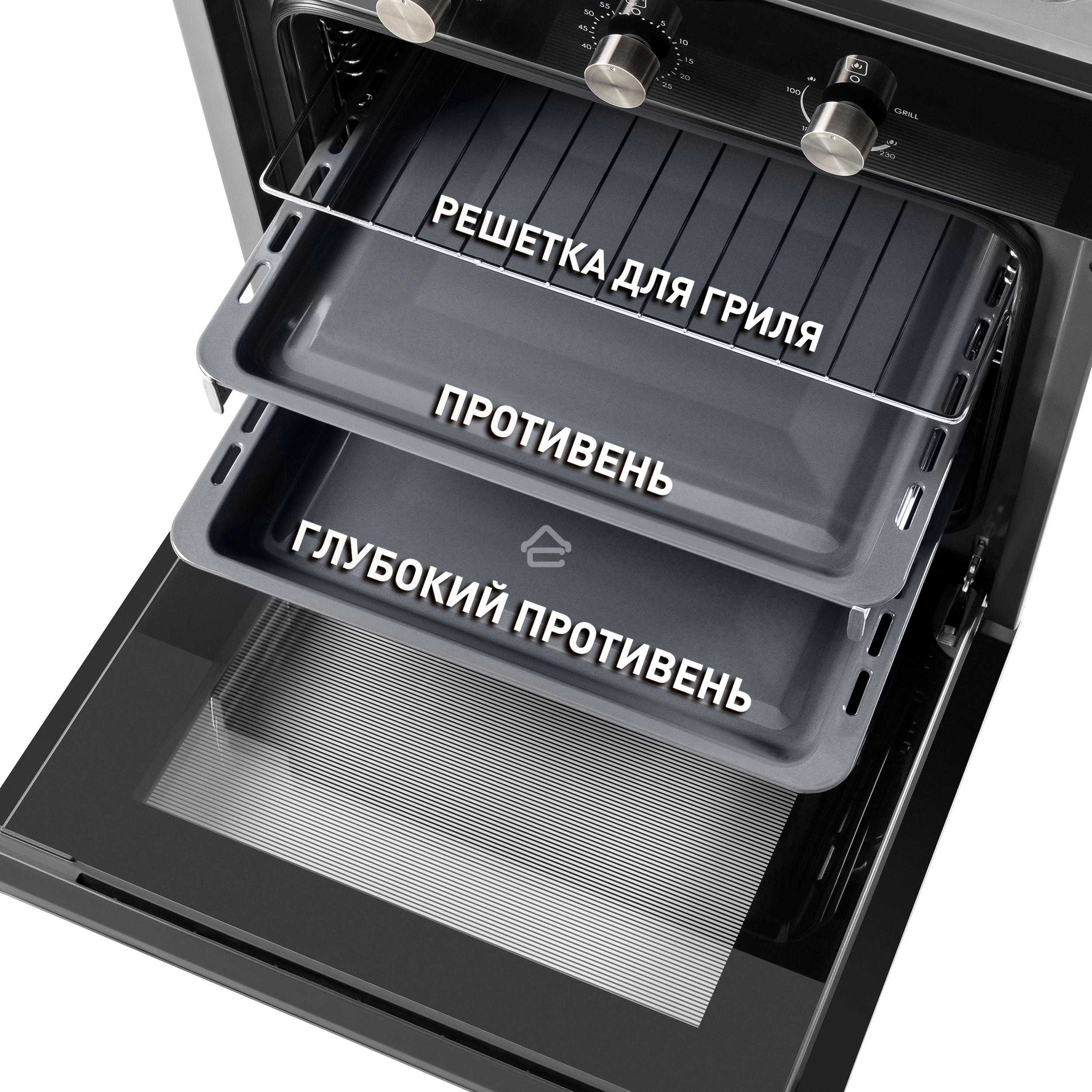 Шкаф духовой газовый Maunfeld MGOG.673B, встраиваемый