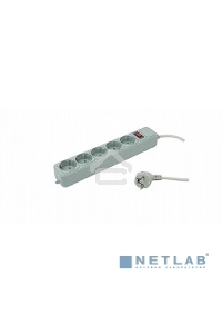 Сетевой фильтр PC Pet AP01006-1.8-GR 1.8м (5 розеток) серый