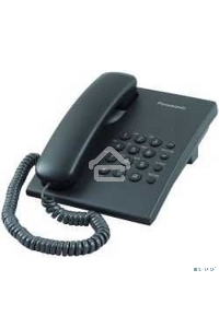 Телефон проводной Panasonic KX-TS2350RUB черный {повтор номера, регул-ка громкости, кр.на стену}
