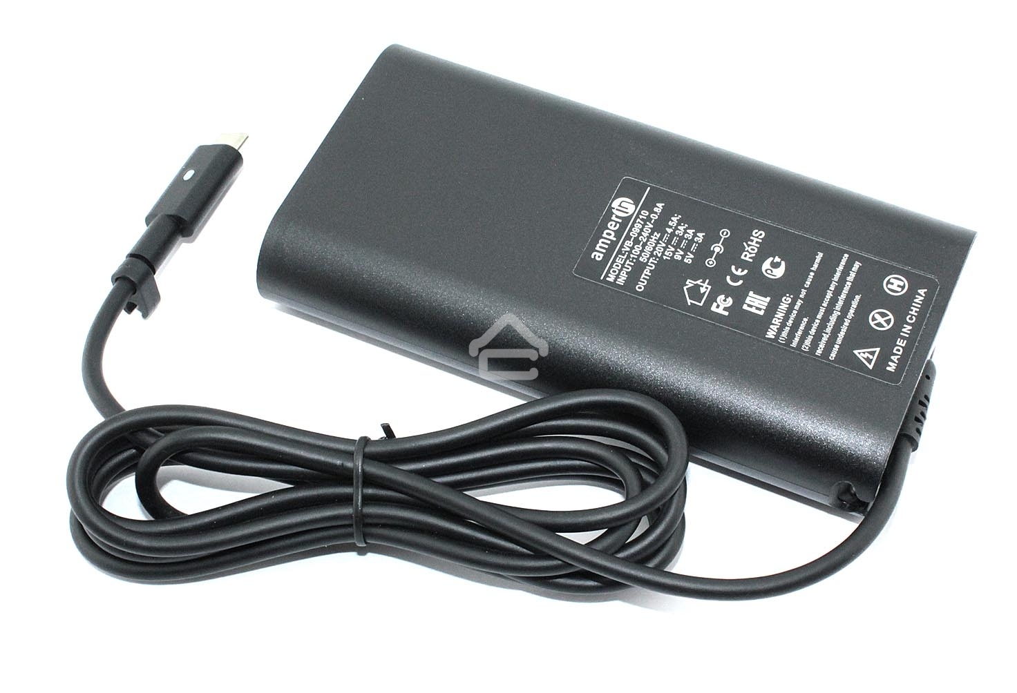 Блок питания (сетевой адаптер) Amperin 5V 3A - 20V 4.5A 90W Type-C, тонкий корпус