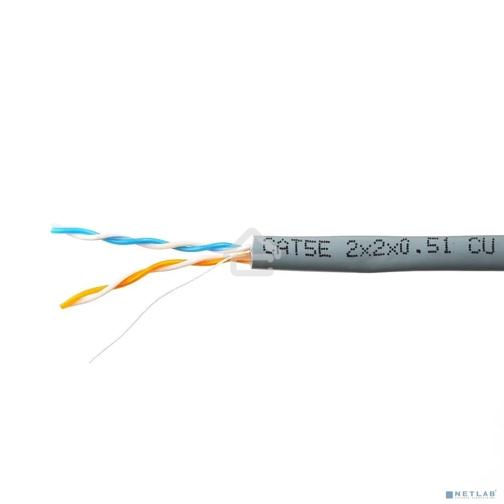 Кабель SkyNet Premium UTP indoor 2x2x0,51, медный, FLUKE TEST, кат.5e, однож., 305 м, box, серый
