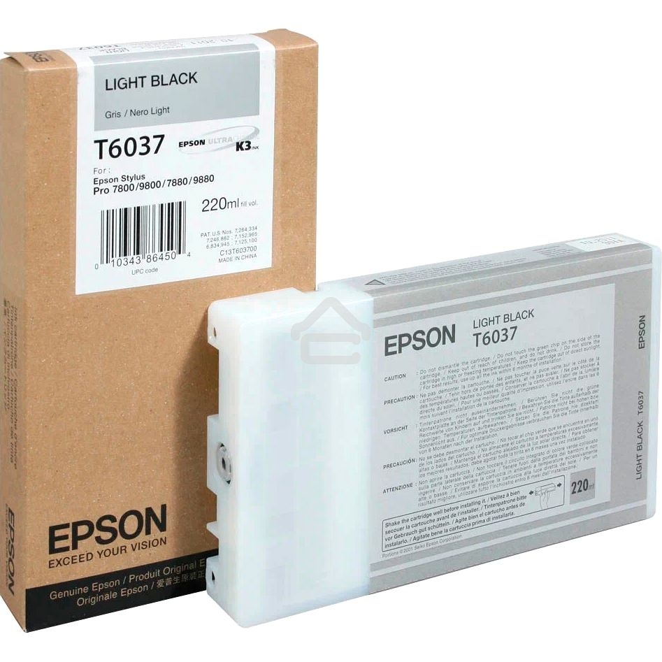 Картридж струйный Epson C13T603700 серый (220 мл) для Epson St Pro 7800/9800/7880/9880
