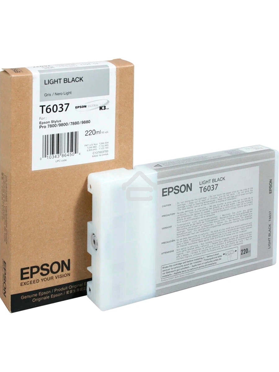 Картридж струйный Epson C13T603700 серый (220 мл) для Epson St Pro 7800/9800/7880/9880