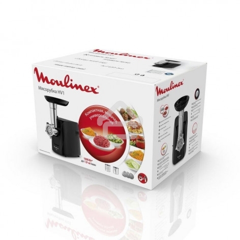 Мясорубка электрическая Moulinex ME112832 1600Вт черный/серебристый