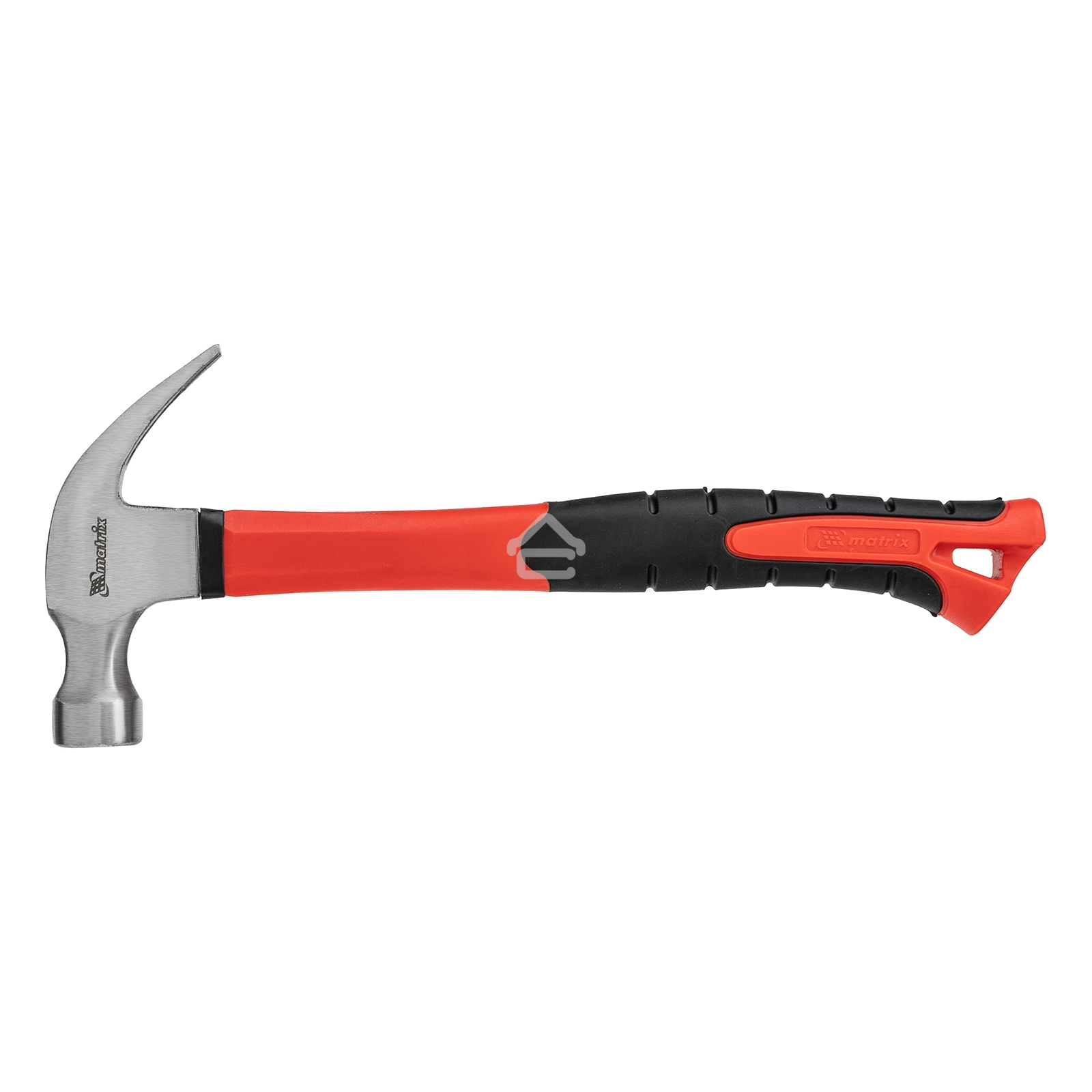 Молоток-гвоздодер Matrix ''optimal'' 450 г, боек c магнитом, фибергласовая обрезиненная рукоятка