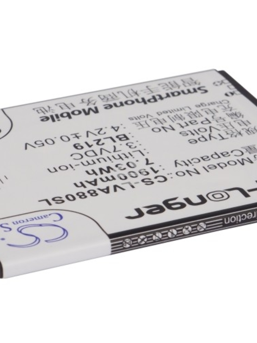 Аккумулятор CameronSinoCS-LVA880SL BL219 для Lenovo A916 3.7V / 1900mAh / 7.03Wh