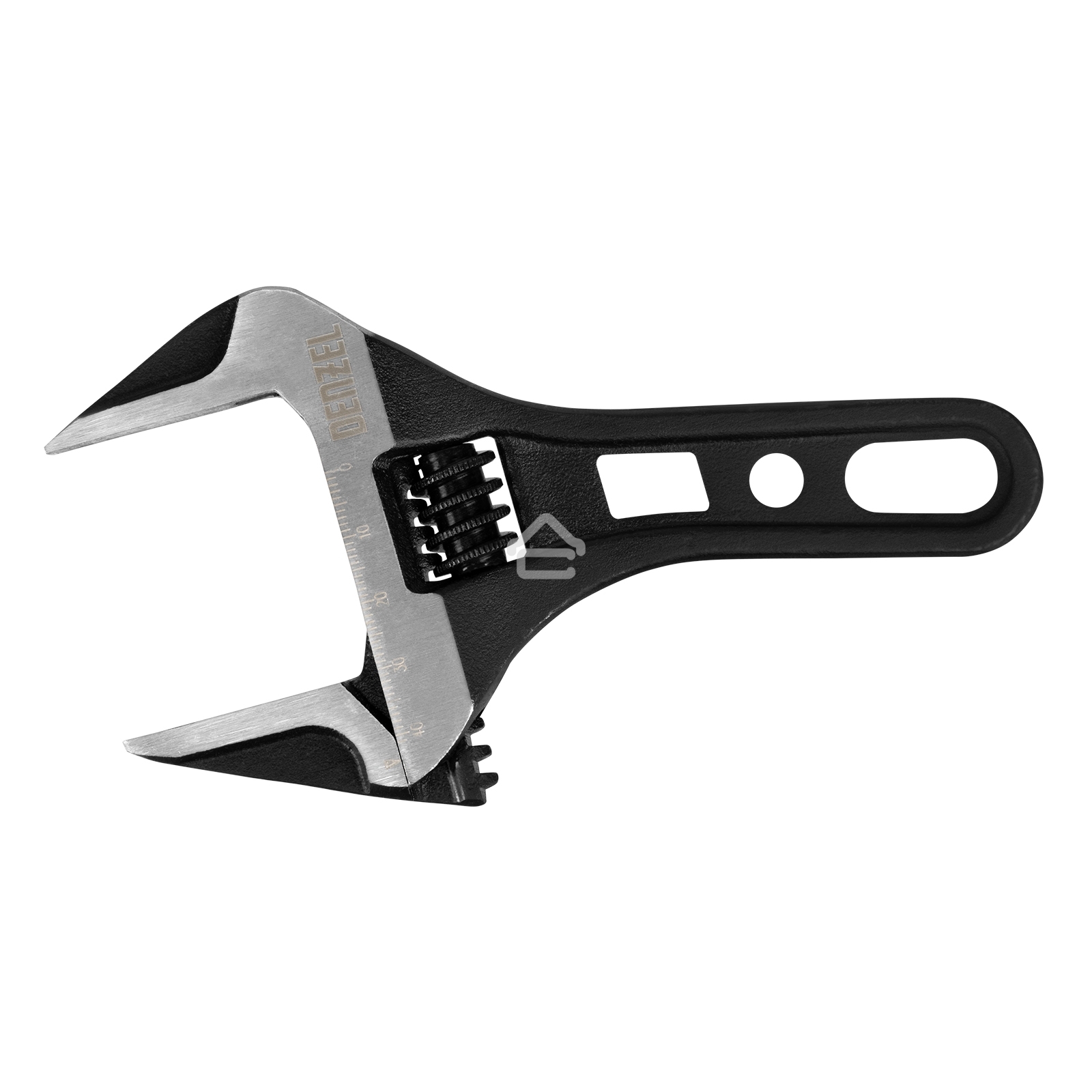 Ключ разводной Denzel 155 мм, CrV, кованый, укороченная рукоятка