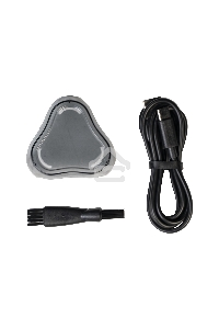 Бритва Galaxy Line GL 4209, серебряный с черным, роторная, аккумуляторная, 5 Вт, Li-Ion аккумулятор емкостью 600 мА*ч, время непрерывной работы до 1,5 ч, ножи из нержавеющей стали, 3 независимые плавающие головки, возможность промывки бреющего блока, инди
