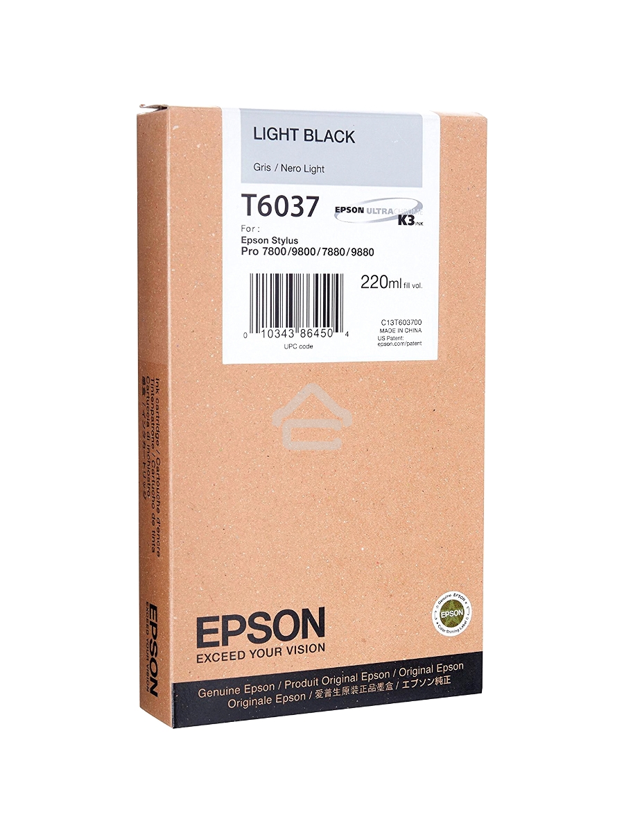Картридж струйный Epson C13T603700 серый (220 мл) для Epson St Pro 7800/9800/7880/9880
