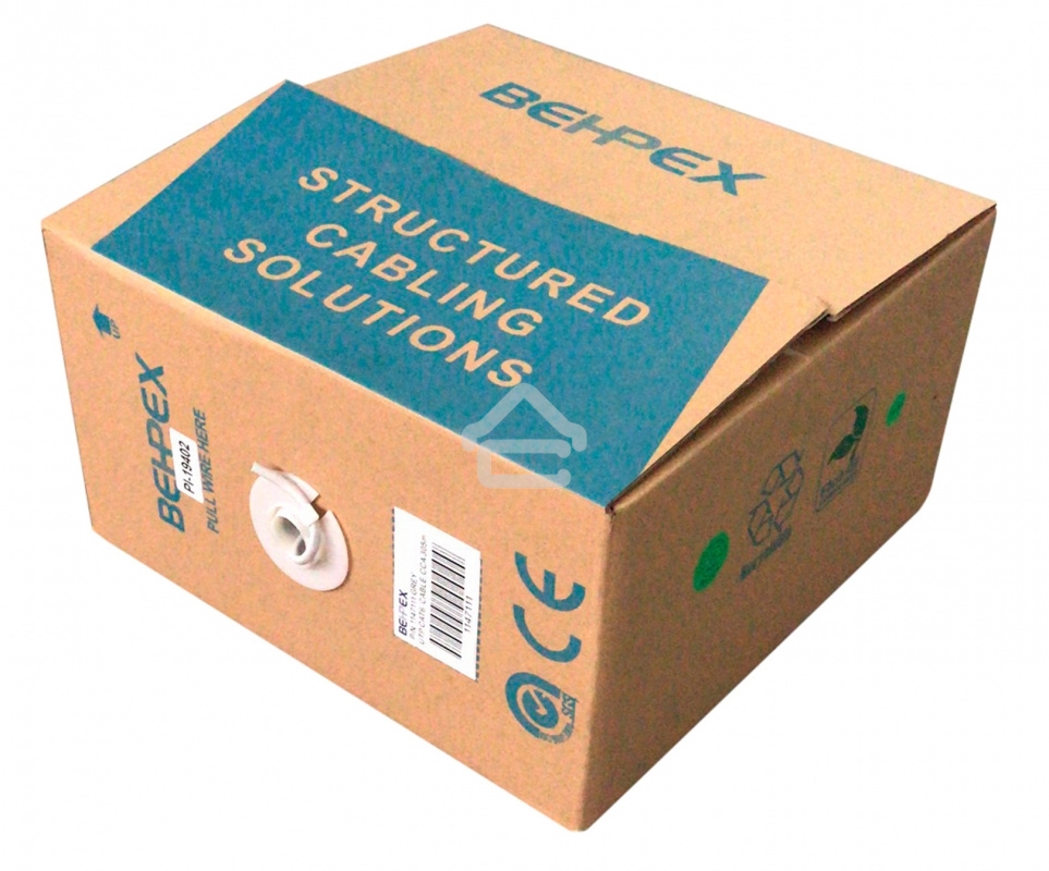 Кабель сетевой UTP 4 пары cat6 solid 0.55мм CCA 305м серый