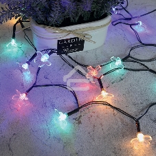 Каскад Lamper Ночной букет LED 4 м с выносной солнечной панелью 2 м и аккумулятором, теплое белое свечение