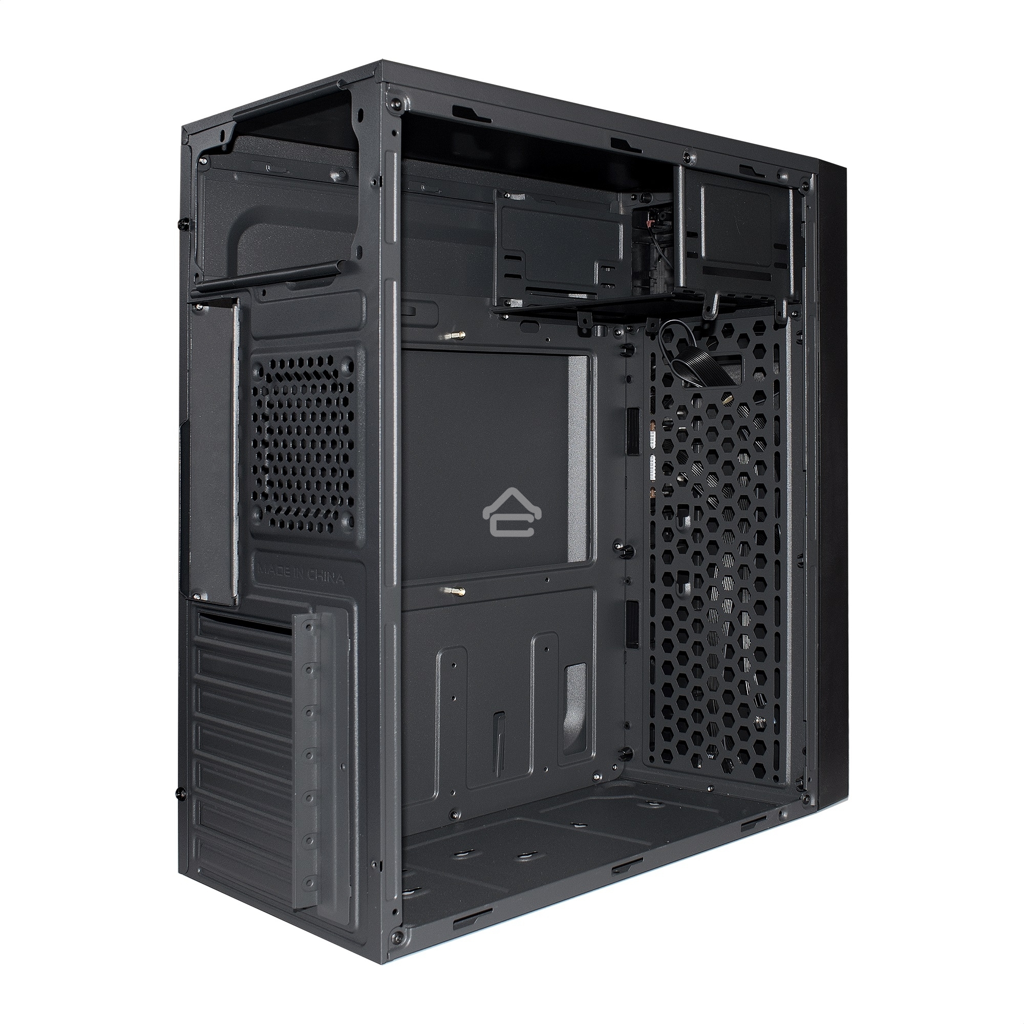 Компьютерный корпус Miditower ExeGate AA-440-AA400 (ATX, AA400 8 см, 2*USB, аудио)