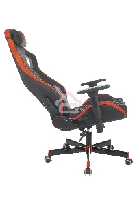 Кресло игровое Knight OUTRIDER черный/красный ромбик эко.кожа с подголов. крестовина металл