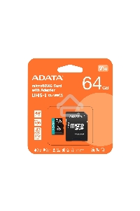 Карта памяти MICROSDXC UHS-I U3 V30S A2 100/75 MB/s 64GB RETAIL W/1 ADAPTER