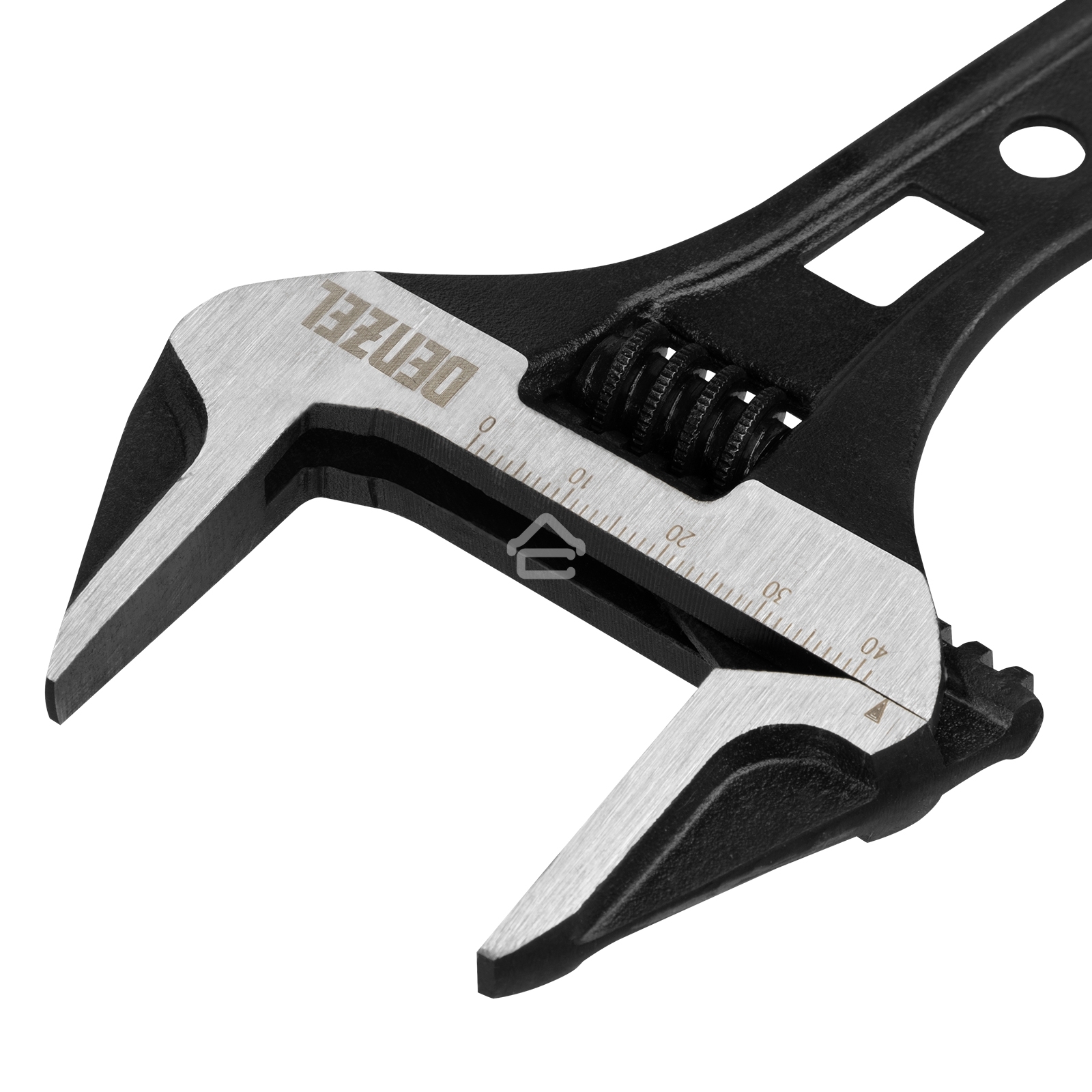 Ключ разводной Denzel 155 мм, CrV, кованый, укороченная рукоятка