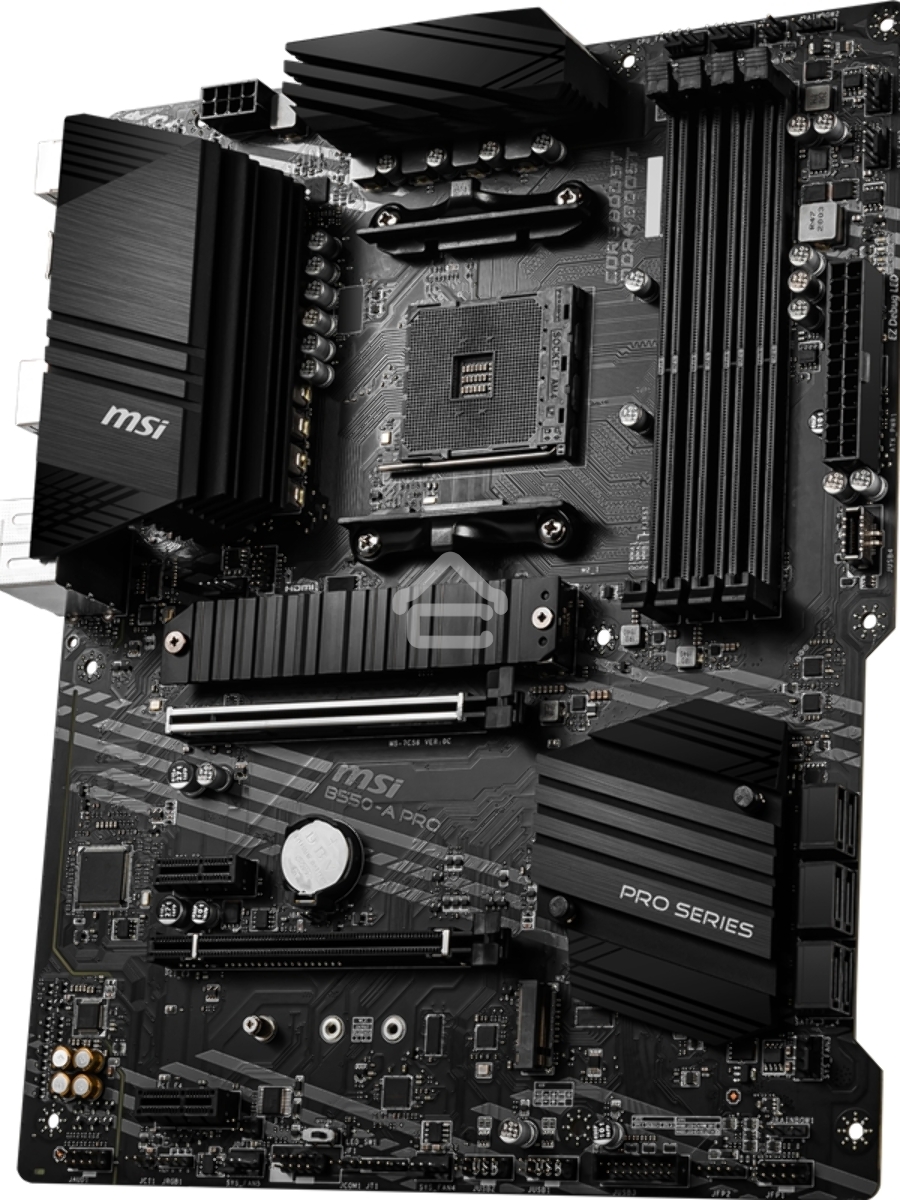 Материнская плата MSI B550-A PRO, AM4, AMD B550, 4xDDR4, 6xSATA, 2xM.2, 1xPCI-E 4.0 x16, 1xPCI-E 3.0 x16, 2xPCI-E x1, 1xHDMI, 1xDP, 1x 1Gb LAN, 4xUSB-A 2.0, 2xUSB-A 3.2 Gen 1, 1xUSB-A 3.2 Gen 2, 1xUSB-C 3.2 Gen 2, 6x3.5 мм, 7.1, ATX