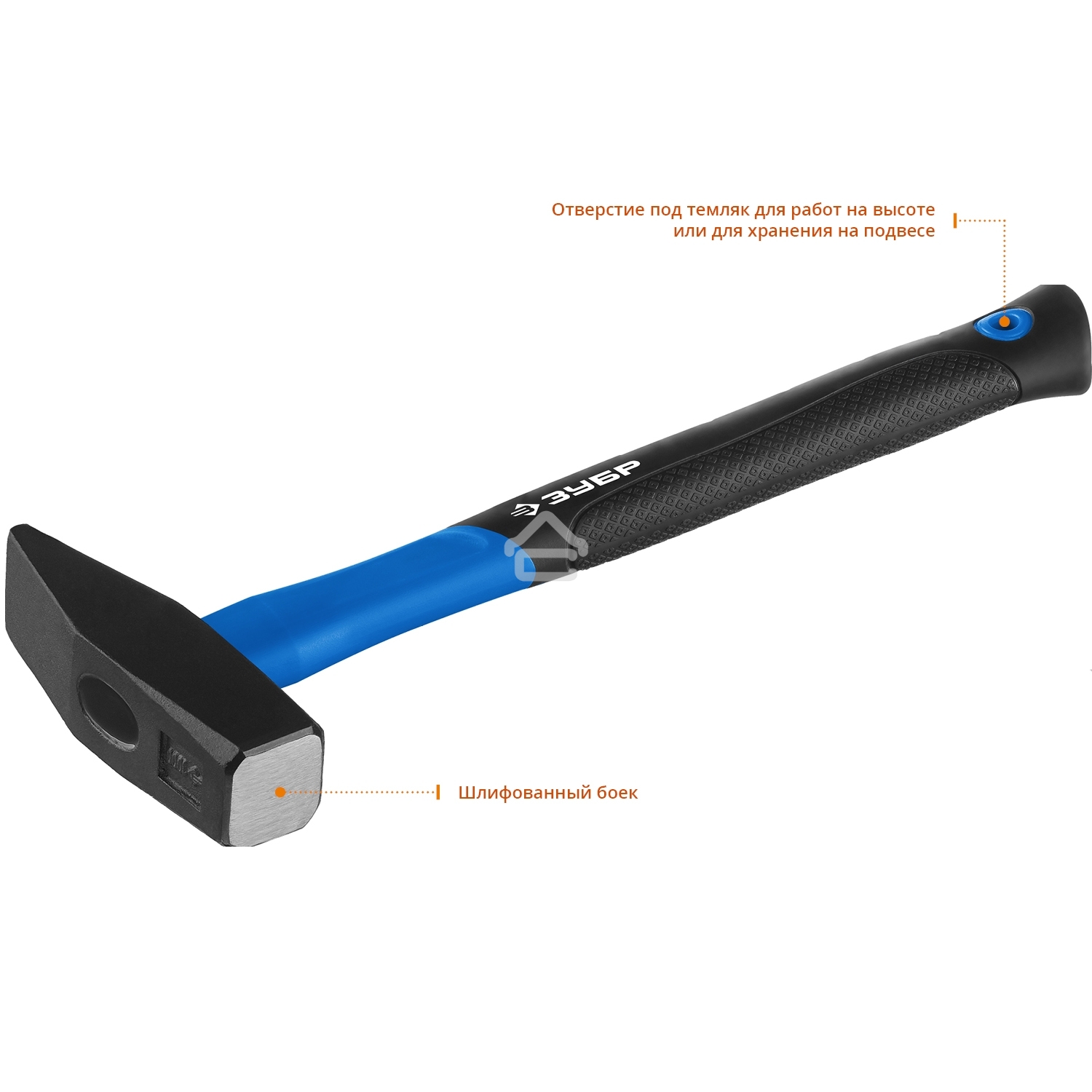 Молоток слесарный Зубр Фибергласс 20020-10_z01 1000 г с фиберглассовой рукояткой