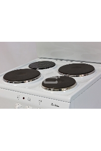 Электрическая плита De Luxe 5003.17э (кр) ШхГхВ 50x50x85,3 камфорки, электодуховка с терморегулятором, белая