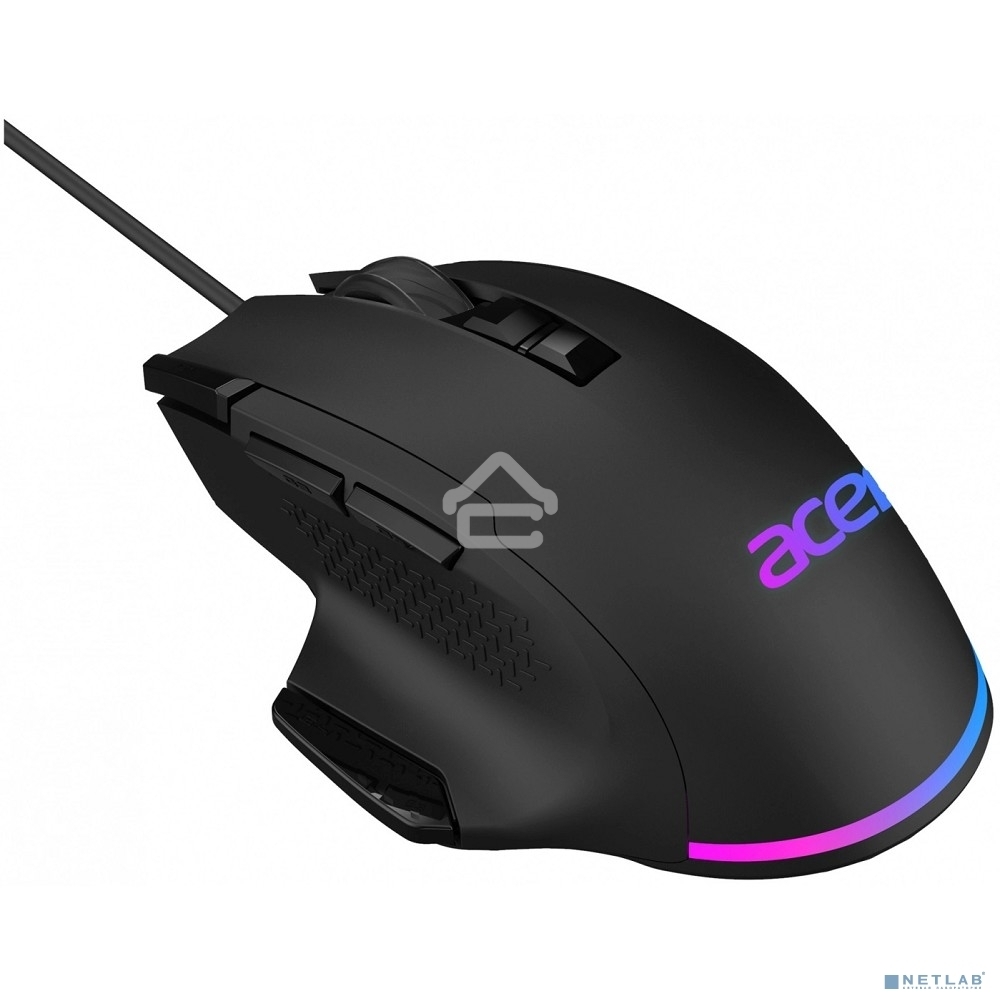 Мышь проводная Acer OMW180 черный, 6400 dpi, USB, кнопки - 9
