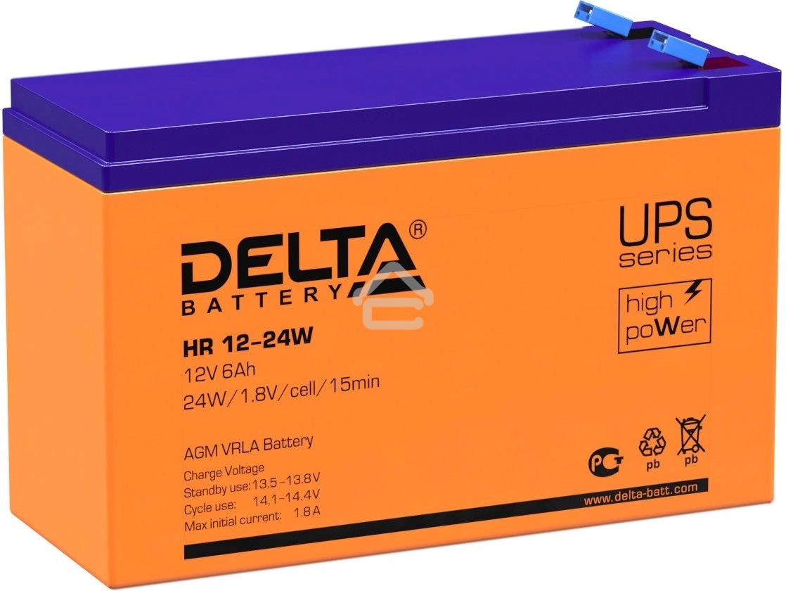 Батарея Delta HR 12-24 W (12V, 6Ah)