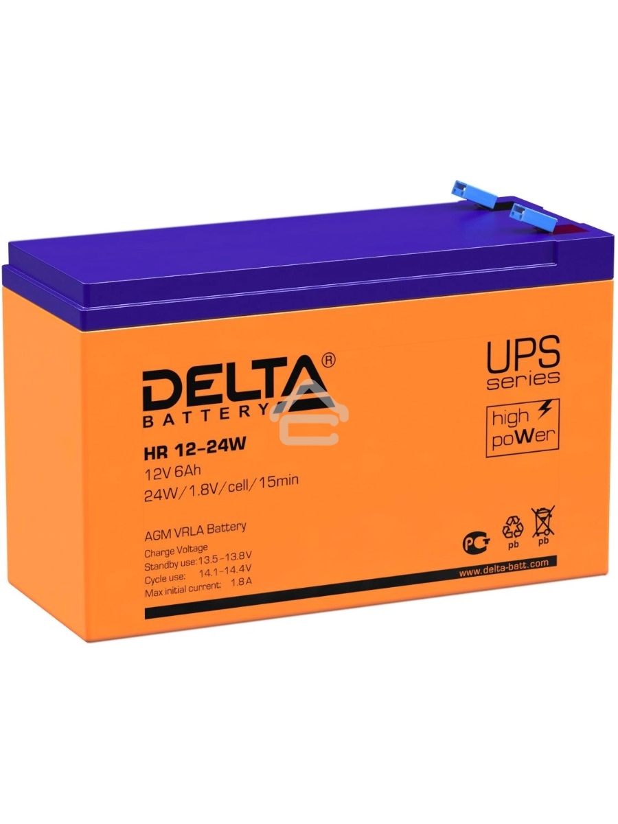 Батарея Delta HR 12-24 W (12V, 6Ah)