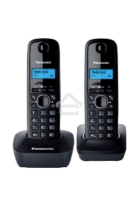 Телефон беспроводной (DECT) Panasonic KX-TG1612RUH (серый)  {Доп трубка в комплекте,АОН, Caller ID,12 мелодий звонка,поиск трубки}