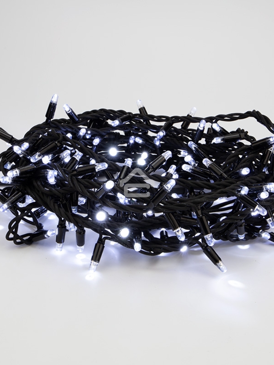 Гирлянда модульная «Дюраплей LED» 10 м, 200 LED, черный каучук, цвет свечения белый NEON-NIGHT